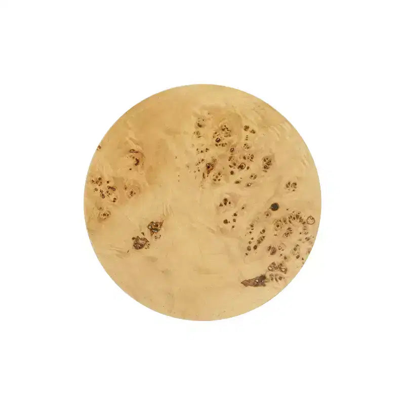 29,5 Table d'appoint pilier en loupe, bois de loupe marron naturel chaud