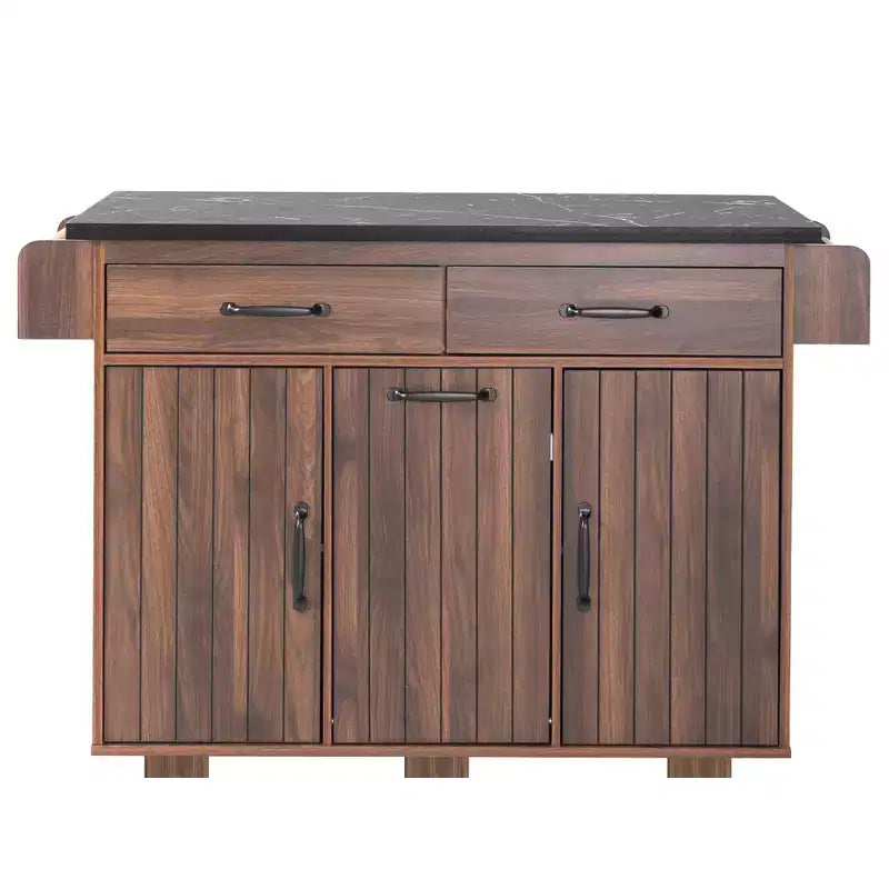 Desserte de cuisine roulante avec table pliante