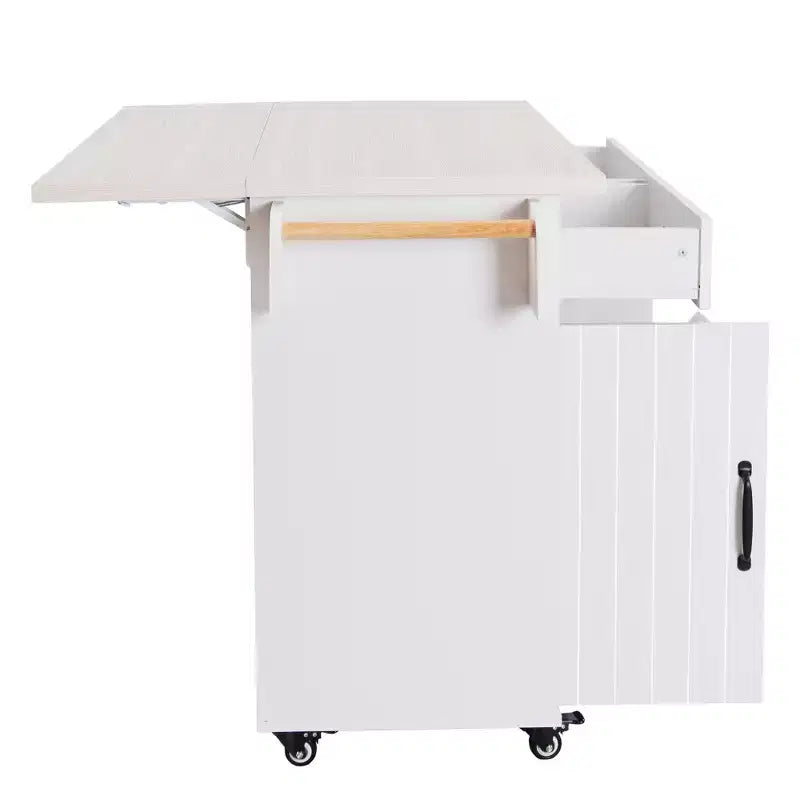 Desserte de cuisine roulante avec table pliante