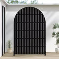 71.37x46.8inch vertical fence black arched galvanized sheet screen independent metal privacy screen and panel