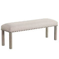 Rustic Upholstered Dining Bench, Dining Table Bench for Bedroom Dining Room Living Room Entryway - Morden Fort