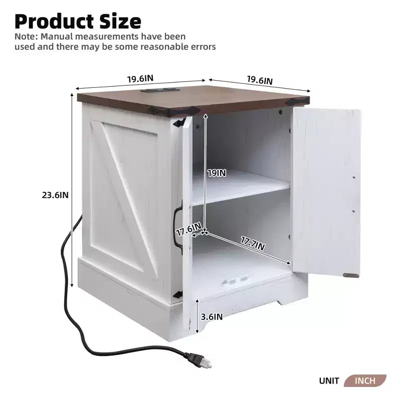 Table de chevet/table basse avec station de recharge