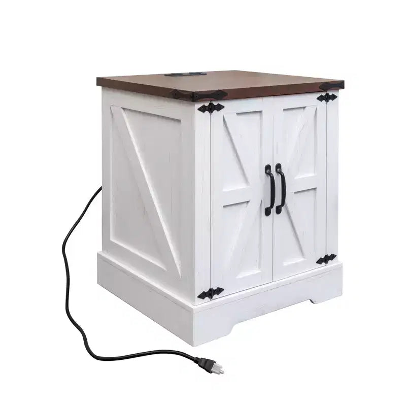 Table de chevet/table basse avec station de recharge
