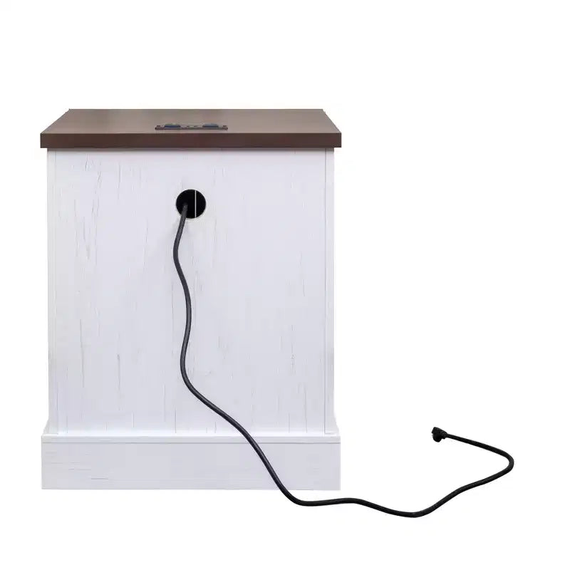 Table de chevet/table basse avec station de recharge