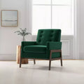 Christopher Knight Home Vic Modern Velvet Button-Tufted Backrest Armchair with Solid Wood Legs