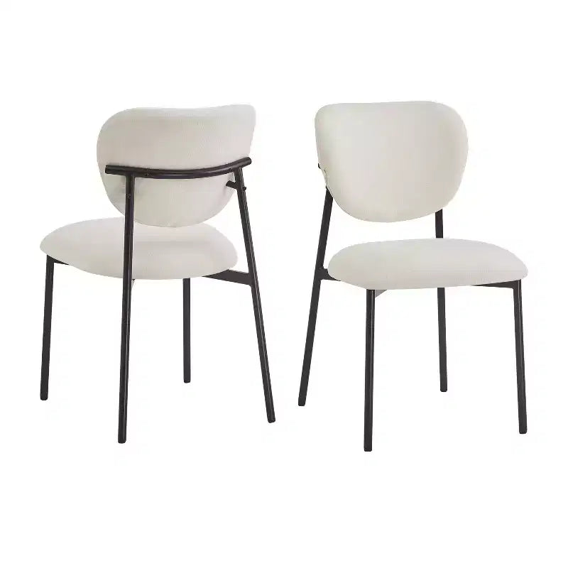 Chaise de salle à manger rembourrée, sans accoudoirs