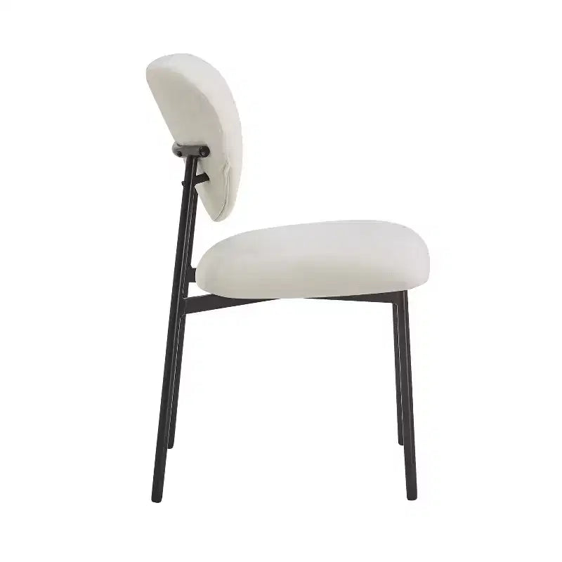 Chaise de salle à manger rembourrée, sans accoudoirs