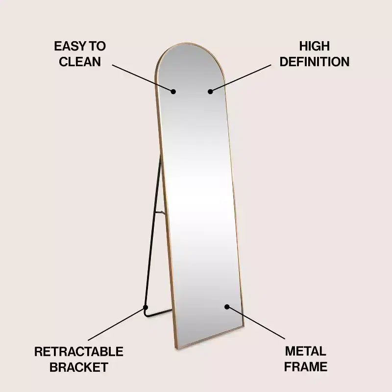 Miroir pleine longueur à cadre métallique