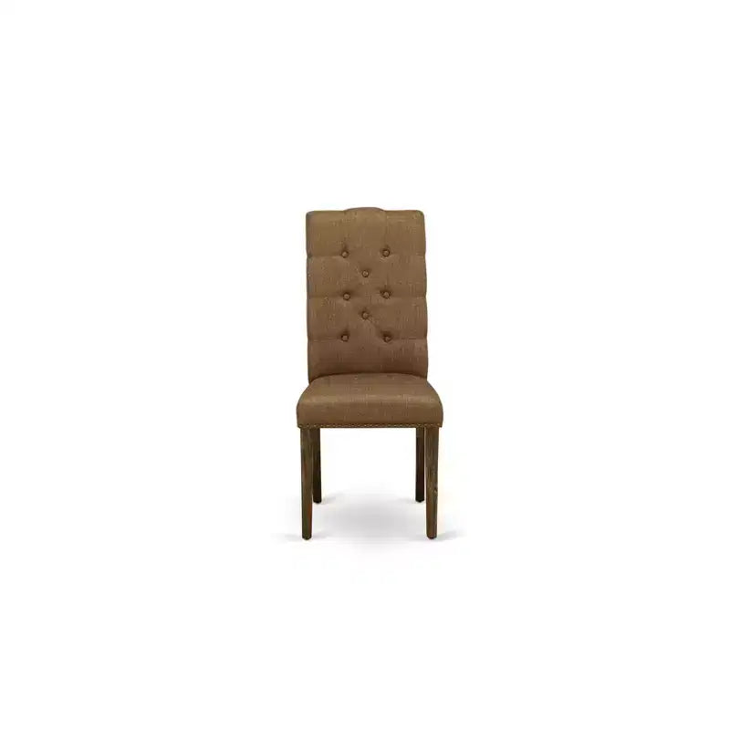 Chaise de salle à manger décorative à rivet capitonnée