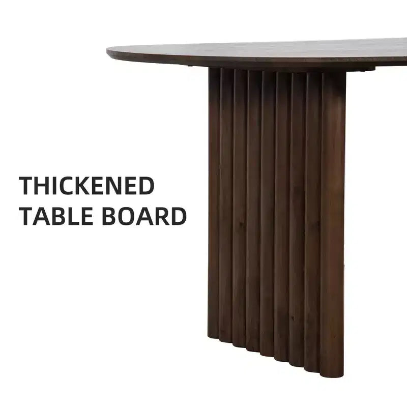 Table de salle à manger ovale avec double piédestal Tables de cuisine