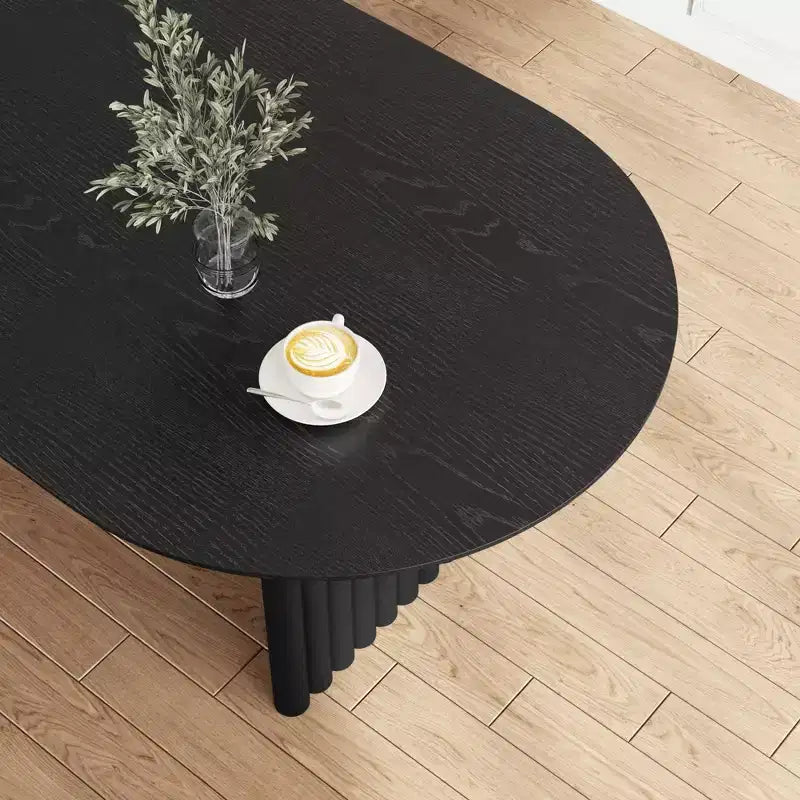 Table de salle à manger ovale avec double piédestal Tables de cuisine