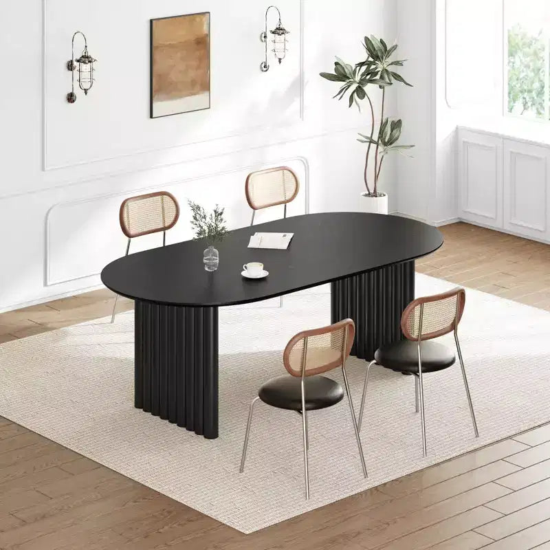 PexFix Oval Dining Table Double Pedestal Kitchen Tables