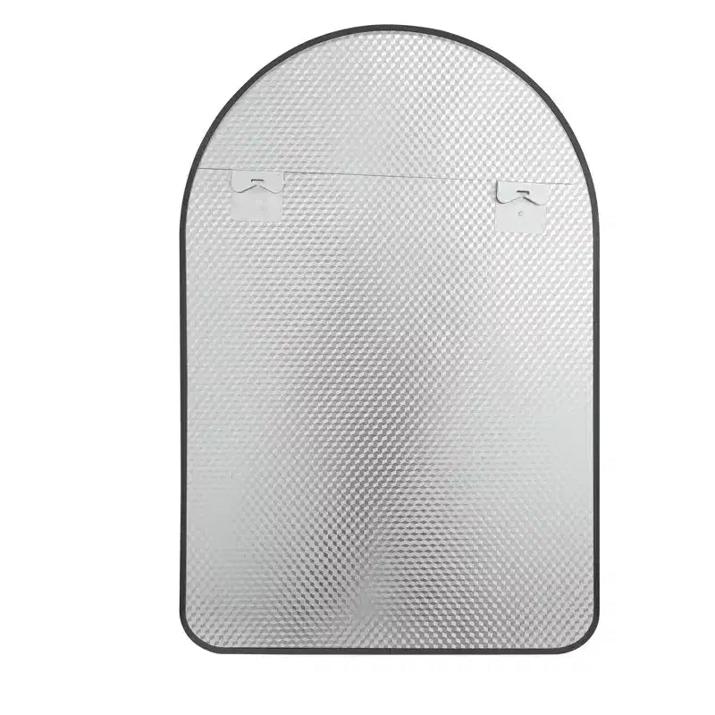 Miroir mural arche en alliage d'aluminium, cadre noir 91x61x4cm