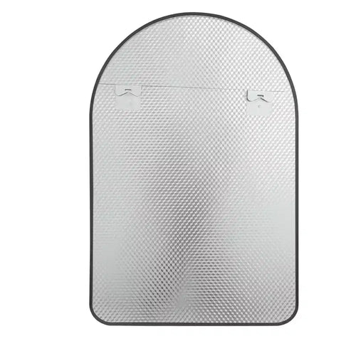Miroir mural arche en alliage d'aluminium, cadre noir 91x61x4cm