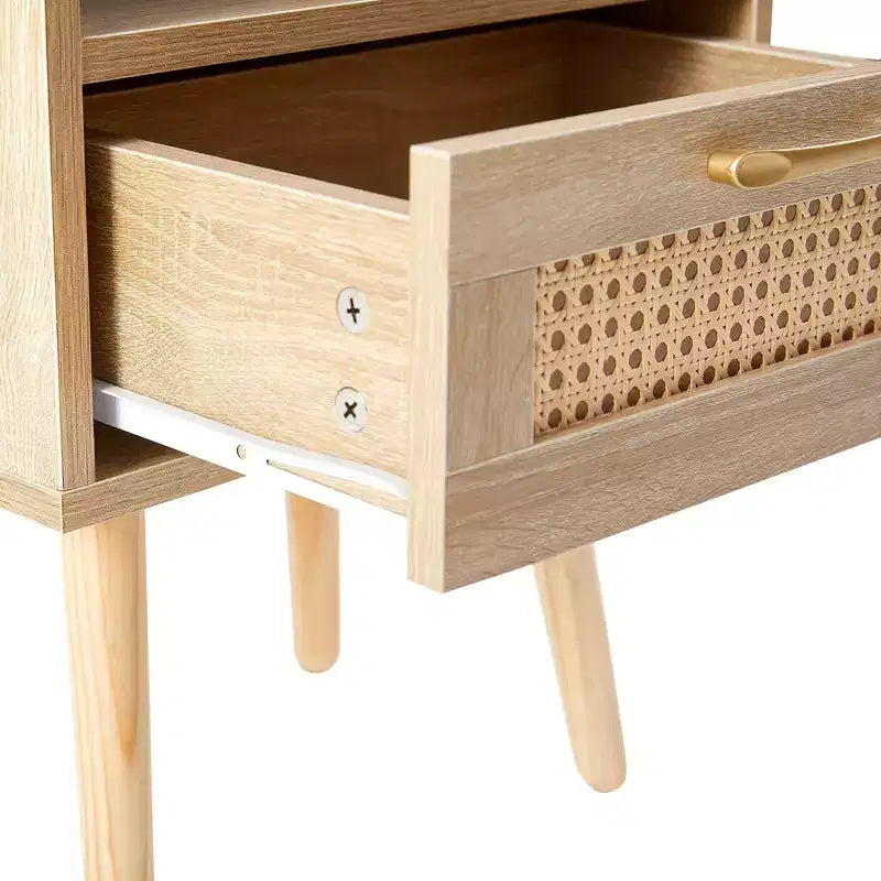 Table d'appoint en osier, table de chevet de style moderne