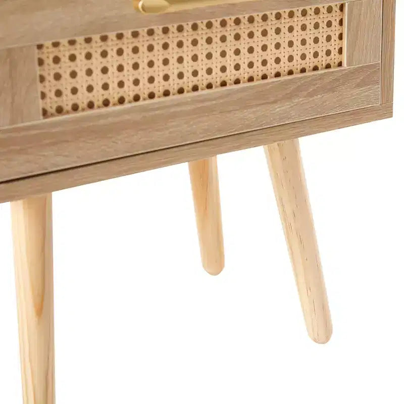 Table d'appoint en osier, table de chevet de style moderne