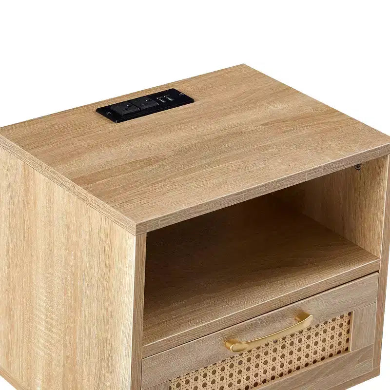 Table d'appoint en osier, table de chevet de style moderne