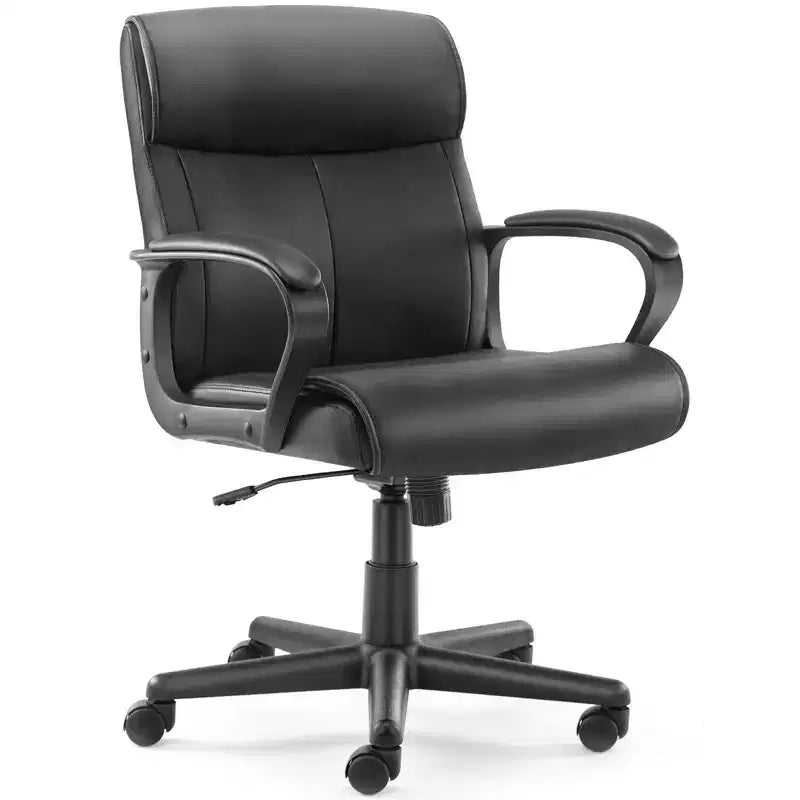 Comfortable Computer Chair: Adjustable, Lumbar Support, Padded Arms, Swivel and Roll