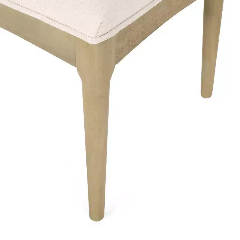 Chaises de salle à manger en bois rembourrées en tissu de style Mid-Century Modern