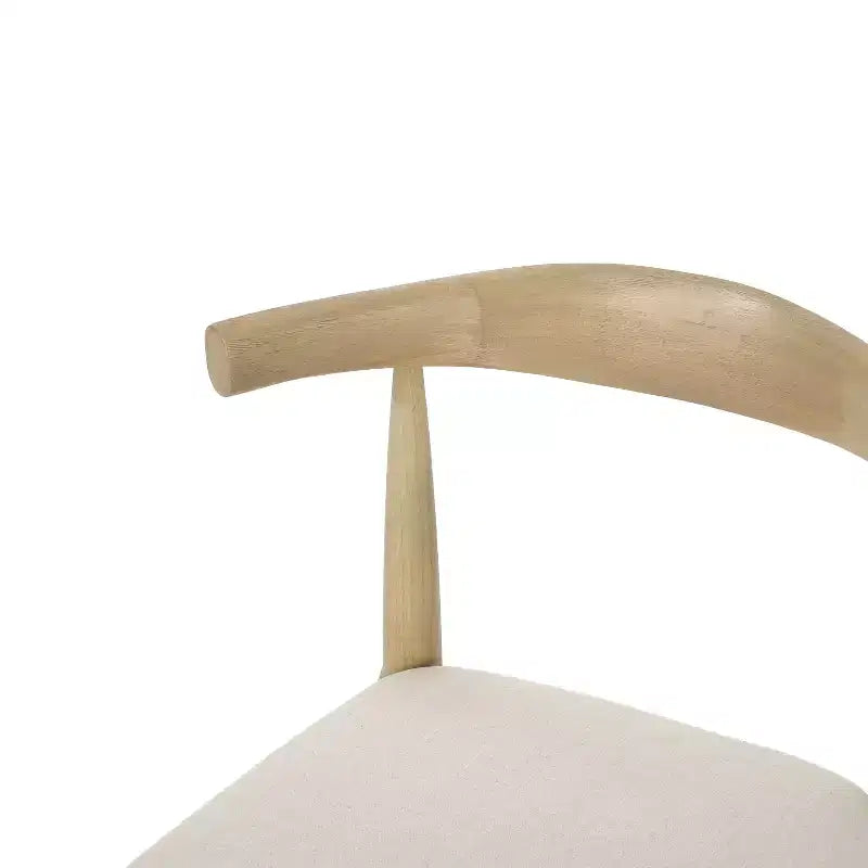 Chaises de salle à manger en bois rembourrées en tissu de style Mid-Century Modern