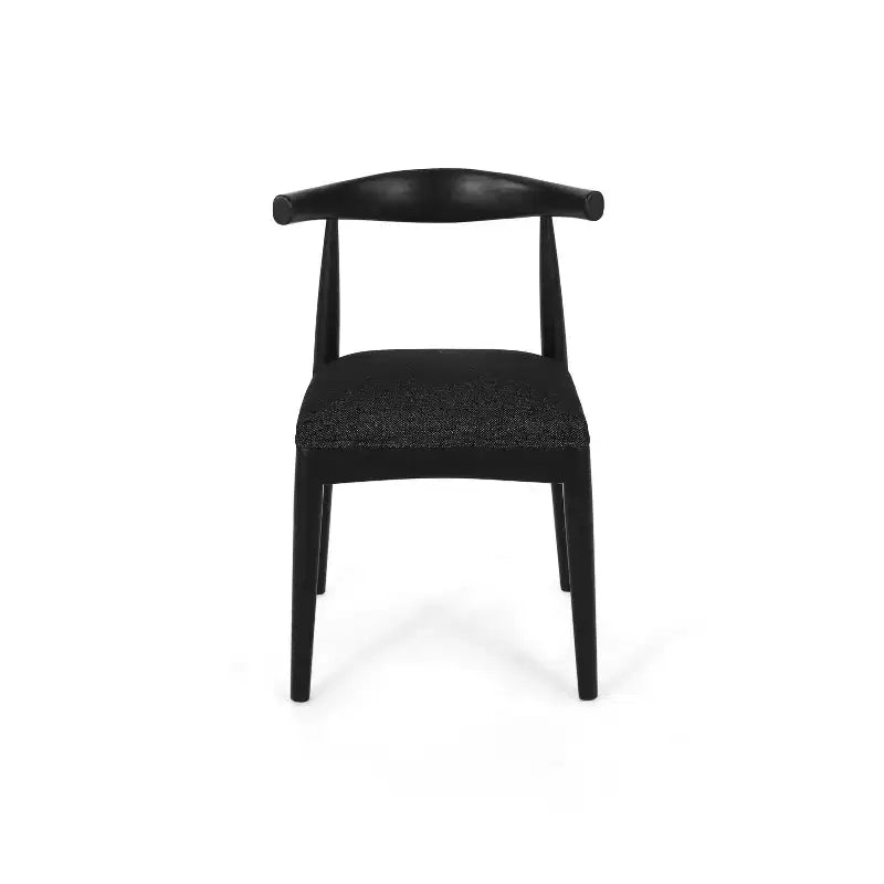 Chaises de salle à manger en bois rembourrées en tissu de style Mid-Century Modern
