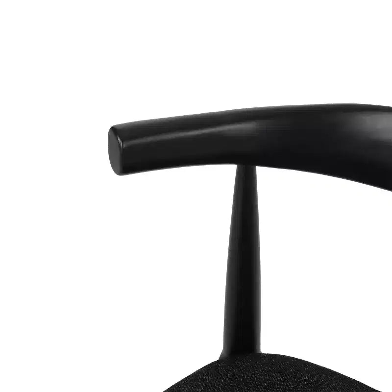 Chaises de salle à manger en bois rembourrées en tissu de style Mid-Century Modern
