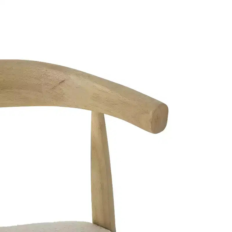 Chaises de salle à manger en bois rembourrées en tissu de style Mid-Century Modern