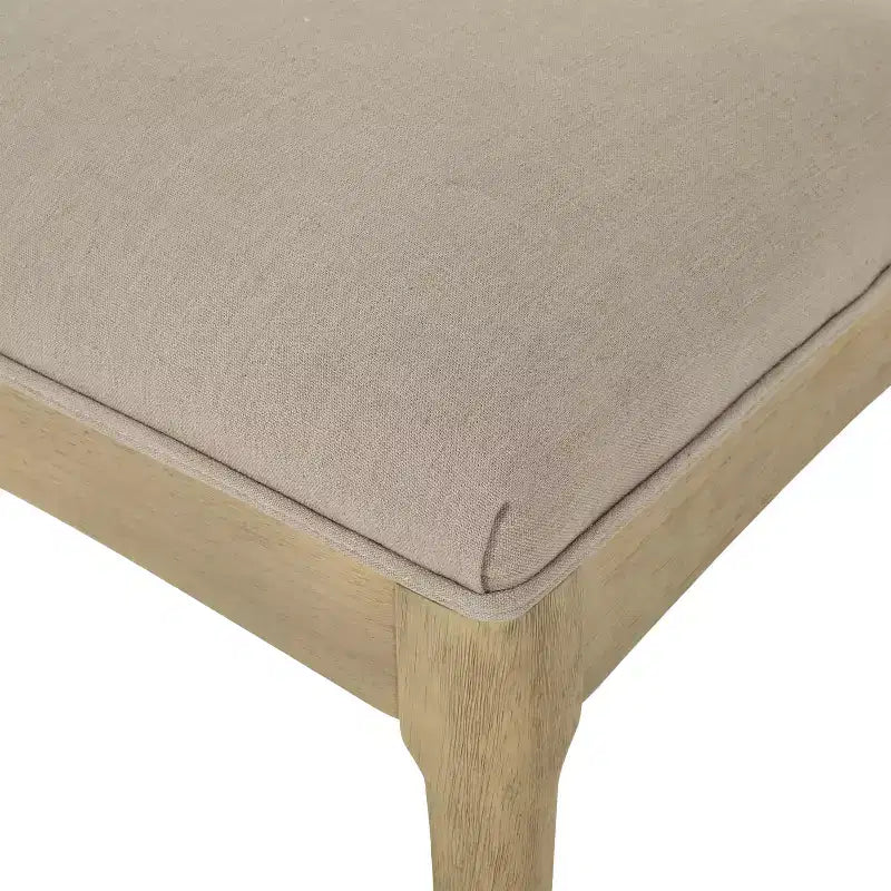 Chaises de salle à manger en bois rembourrées en tissu de style Mid-Century Modern