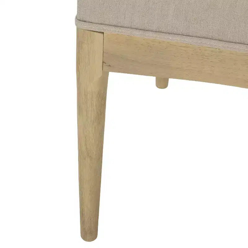 Chaises de salle à manger en bois rembourrées en tissu de style Mid-Century Modern