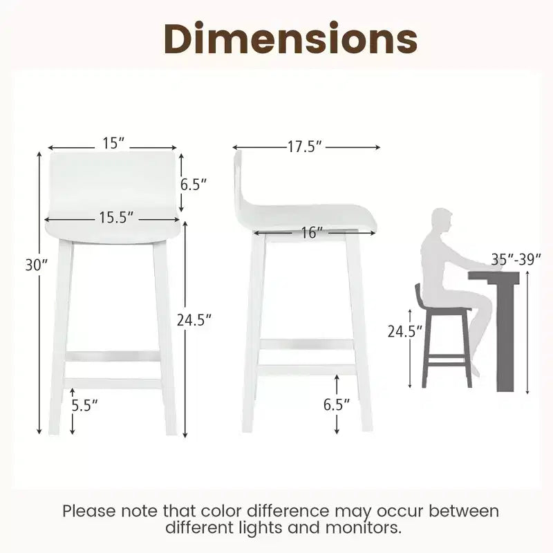 Tabourets de bar en bois