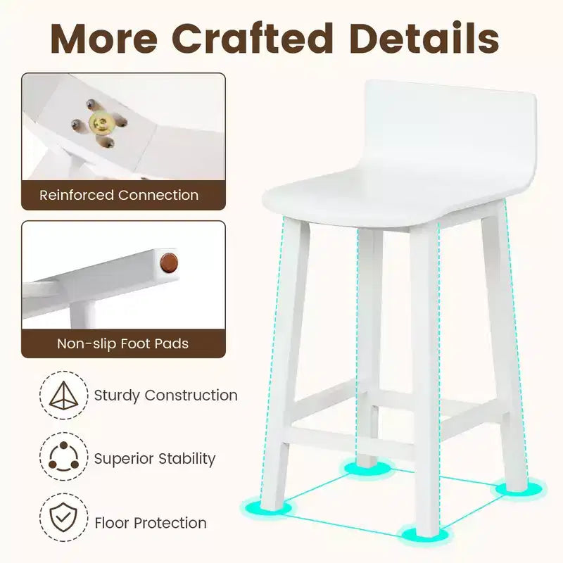 Tabourets de bar en bois