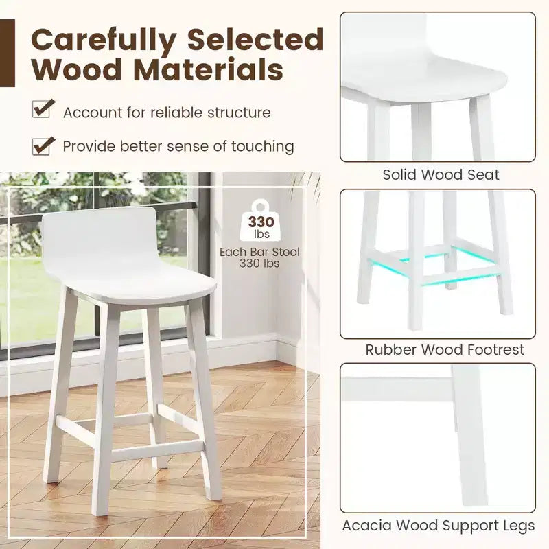 Tabourets de bar en bois