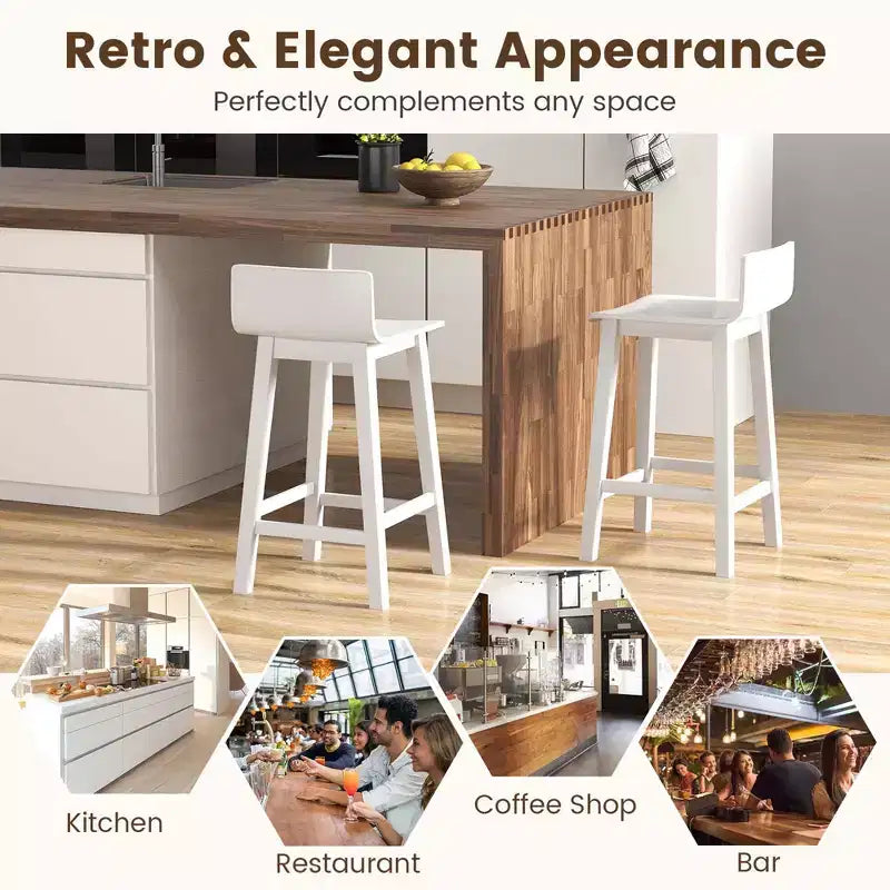 Tabourets de bar en bois