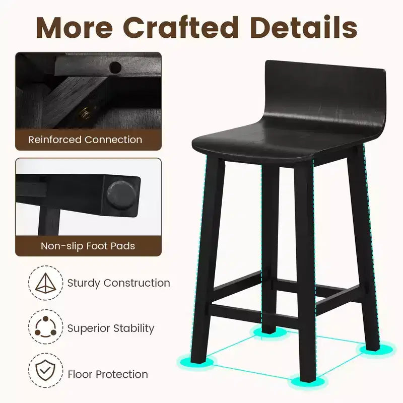 Tabourets de bar en bois