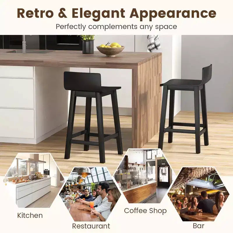 Tabourets de bar en bois