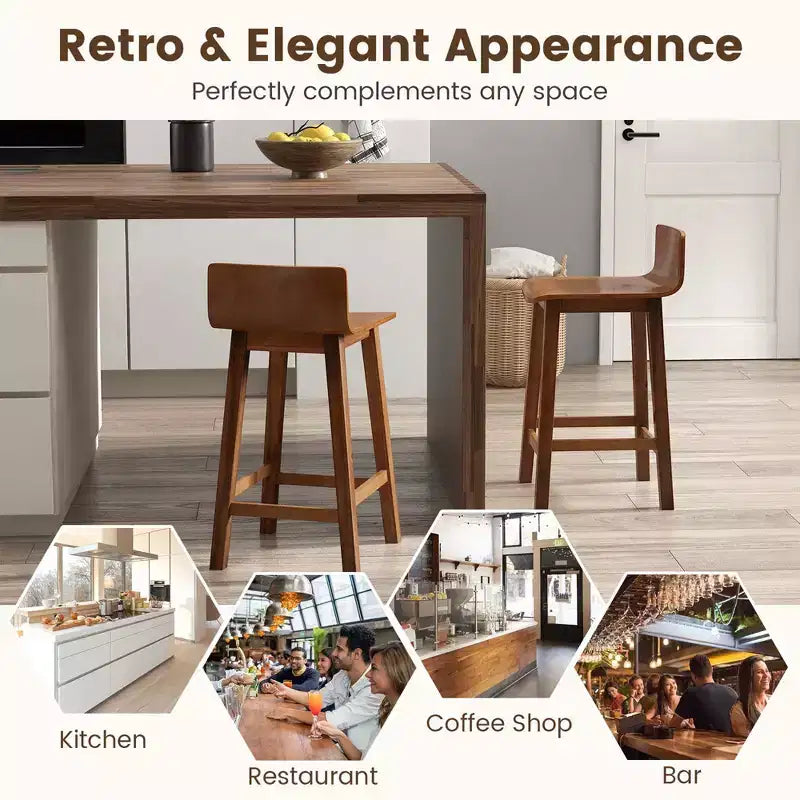 Tabourets de bar en bois