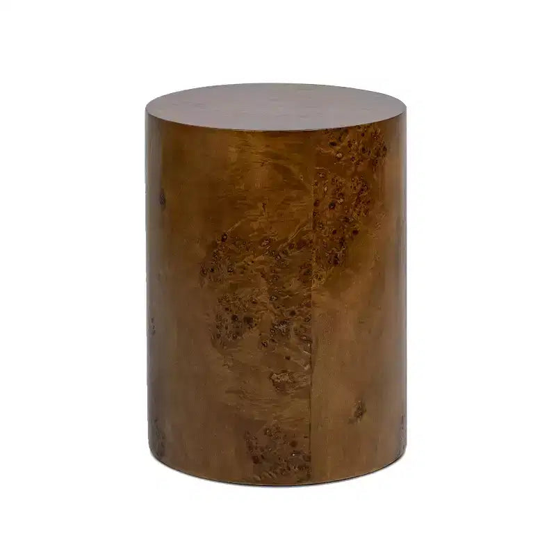 Table d'appoint Accent ovale en loupe de noyer brun moyen