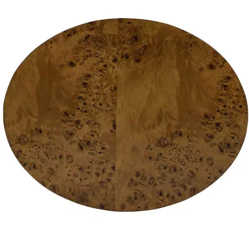 Table d'appoint Accent ovale en loupe de noyer brun moyen