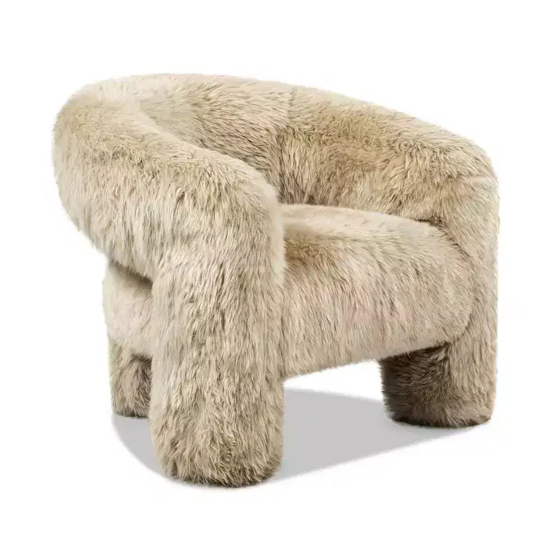 Fauteuil cabriolet en cuir de mouton véritable