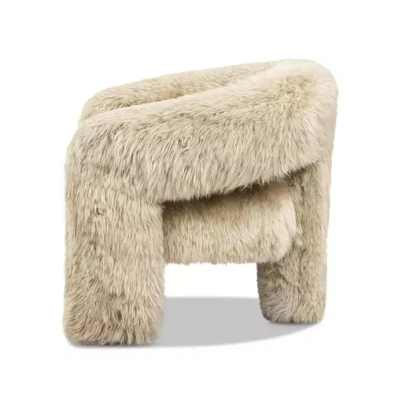 Fauteuil cabriolet en cuir de mouton véritable