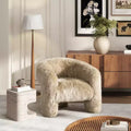 Fauteuil cabriolet en cuir de mouton véritable