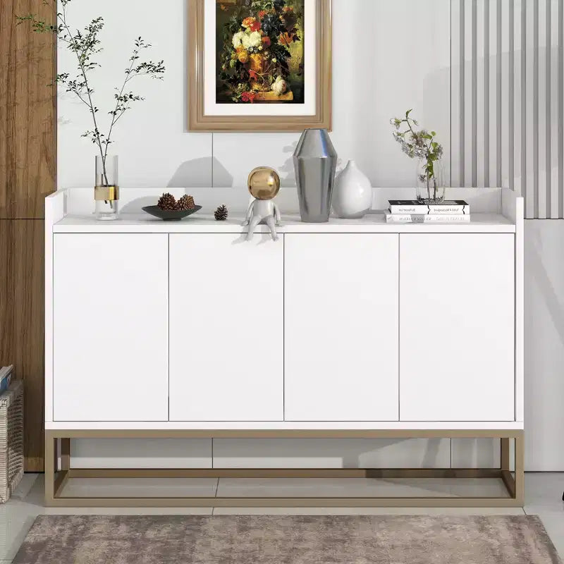 AndMakers Wood 47.2 in. Sideboard with 4 Doors