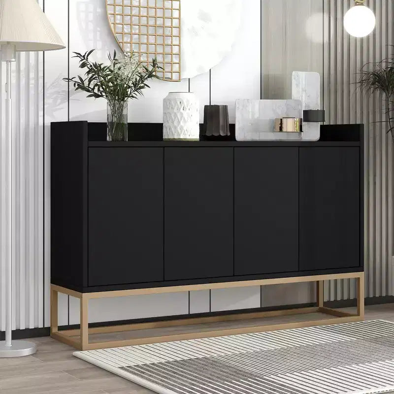 Bahut en bois 47,2 po avec 4 portes