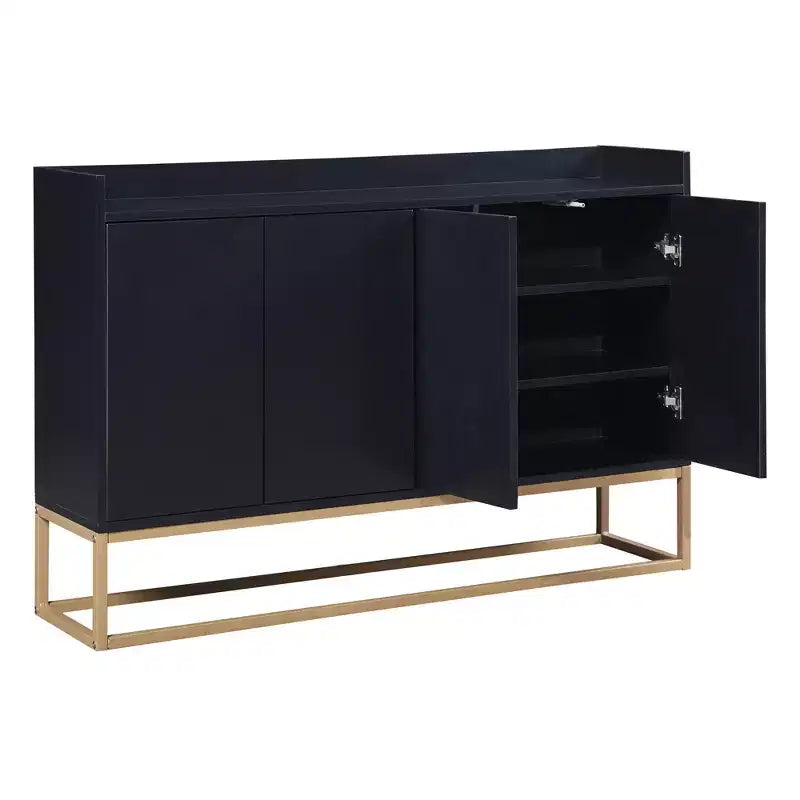Bahut en bois 47,2 po avec 4 portes