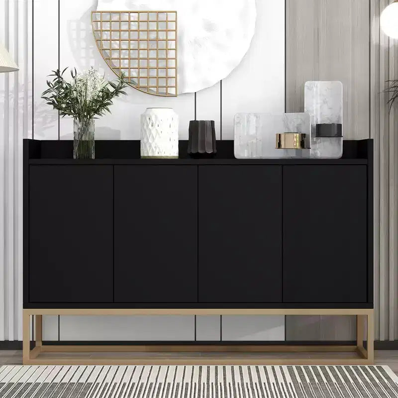 Bahut en bois 47,2 po avec 4 portes