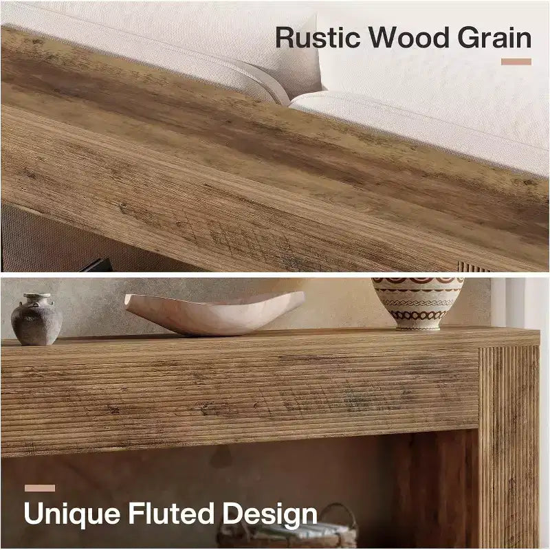 Console étroite en bois