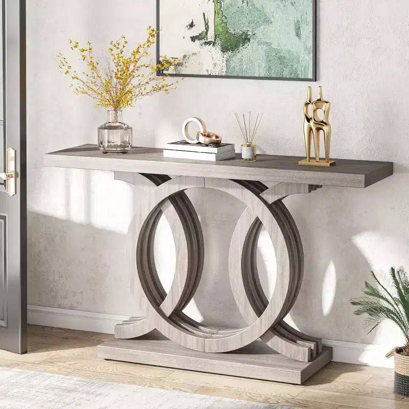 Console 55 po avec base géométrique