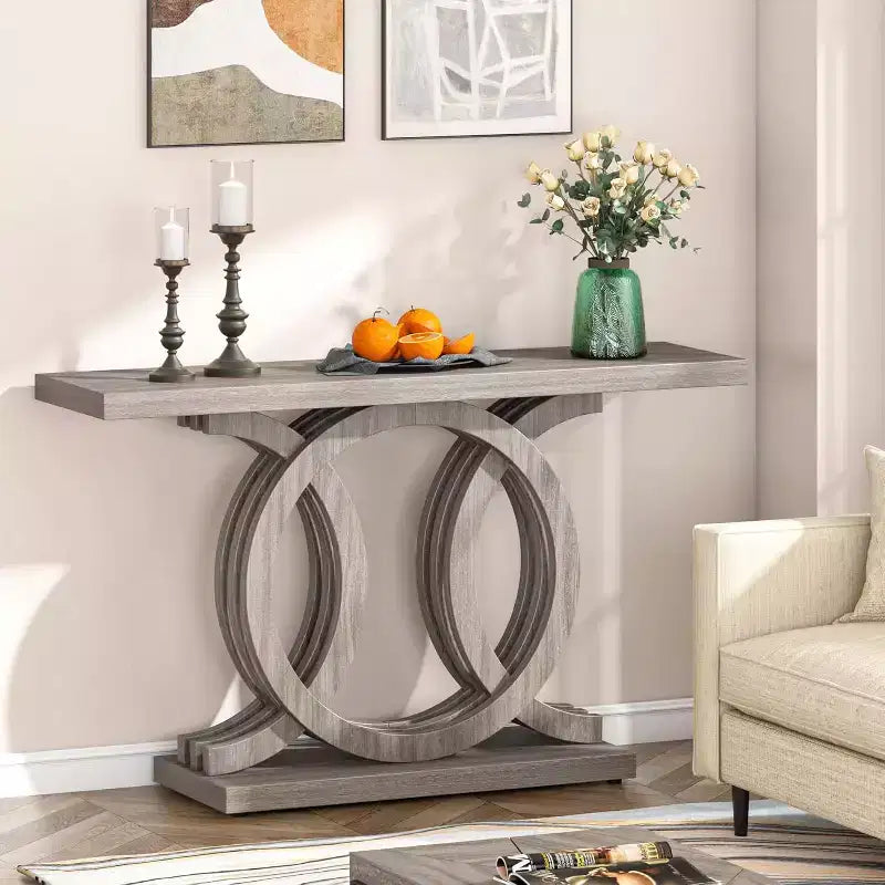 Console 55 po avec base géométrique