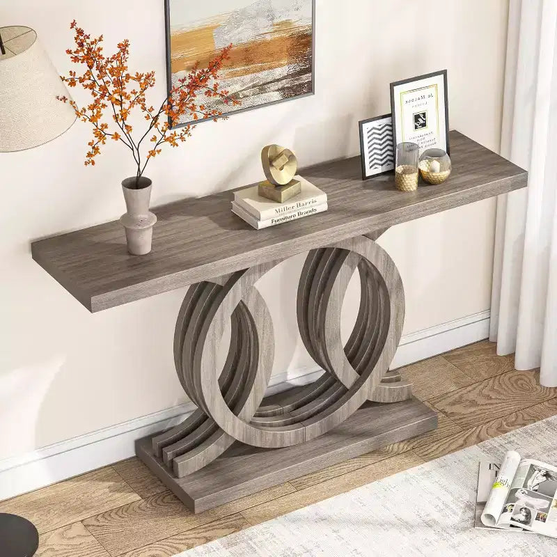 Console 55 po avec base géométrique