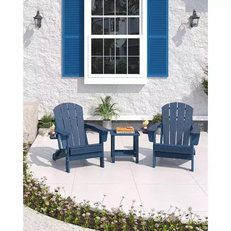 Chaise pliante avec table d'appoint intégrée